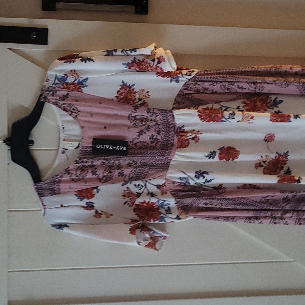 Flamingo floral Dress Olive Ave - Picture 2 of 6